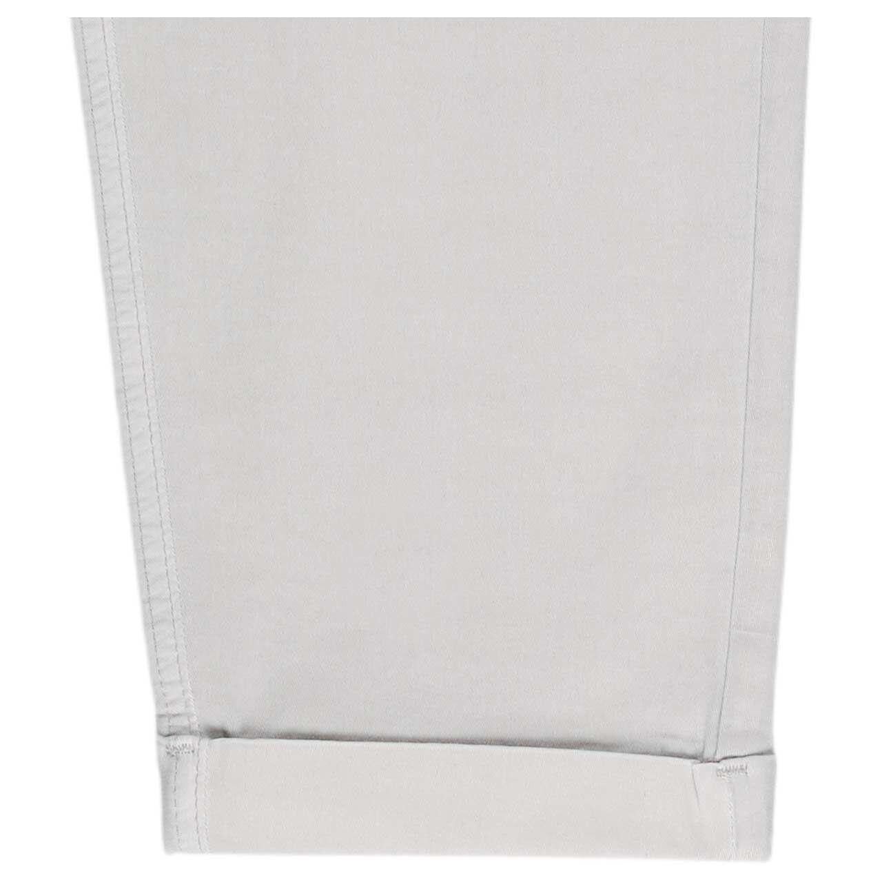 Damen 7/8 Baumwollhose Chino Summer Twill von Buena Vista in Zartgrau, detaillierte Ansicht vom Saum