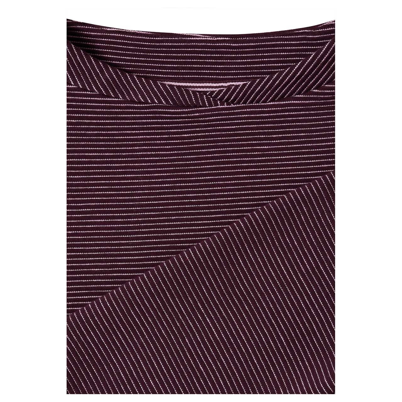 Cecil Damen 3/4 Arm Shirt Ottoman Funnel Neck berry red