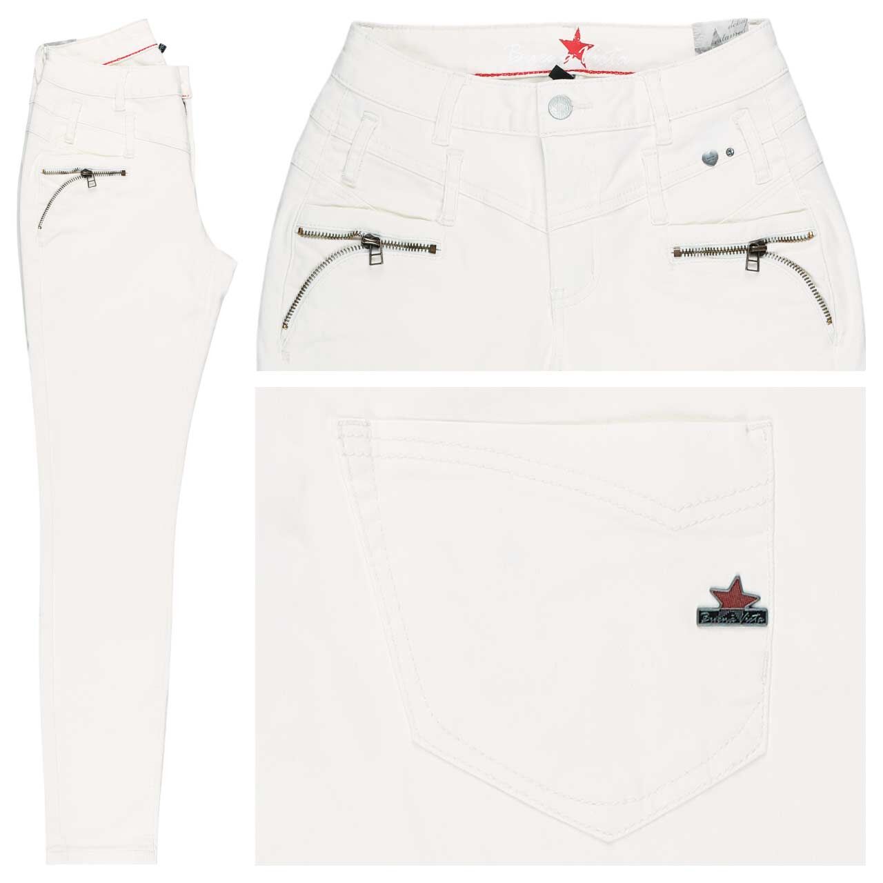 Buena Vista Florida-Z Cropped Stretch Twill Ankle Baumwollhose ecru