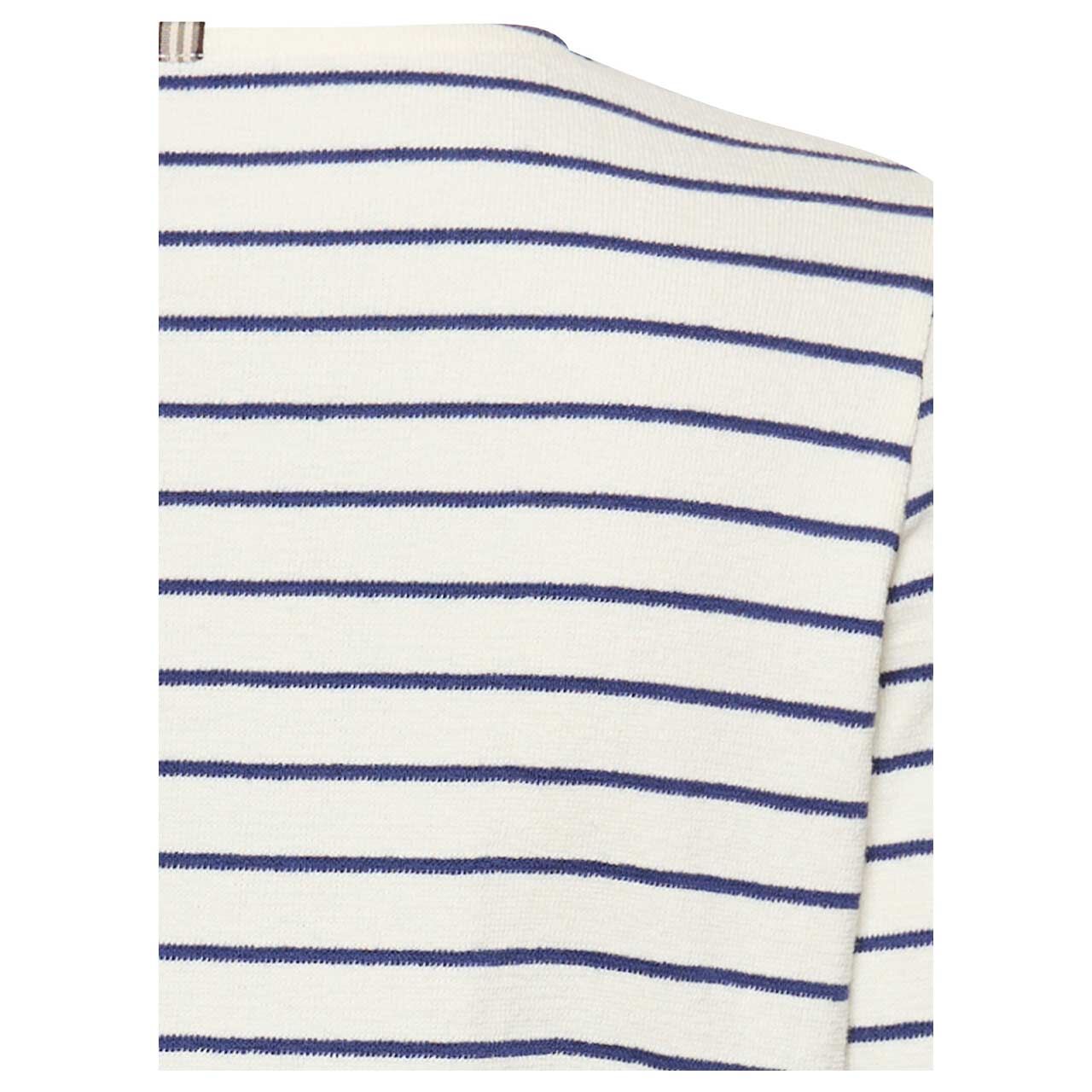 Damen Langarm Shirt von Camel active in Blau gestreift, detaillierte Rückansicht