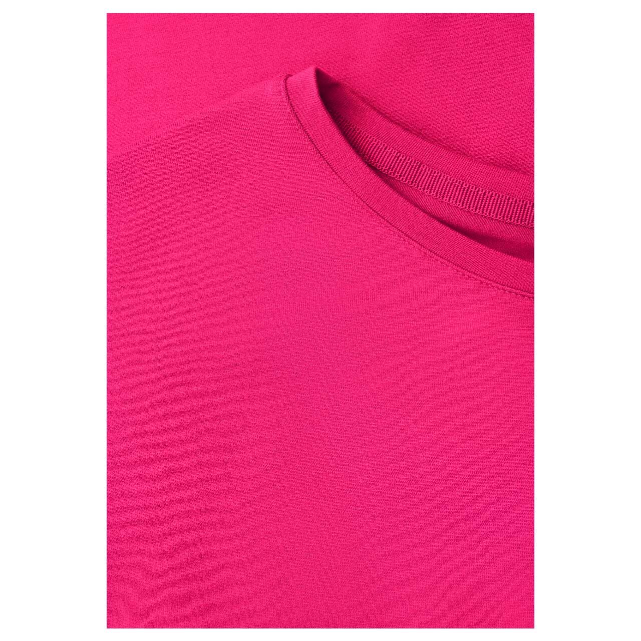 Damen T-Shirt Crista von Street One in Pink, Detailansicht Ausschnitt