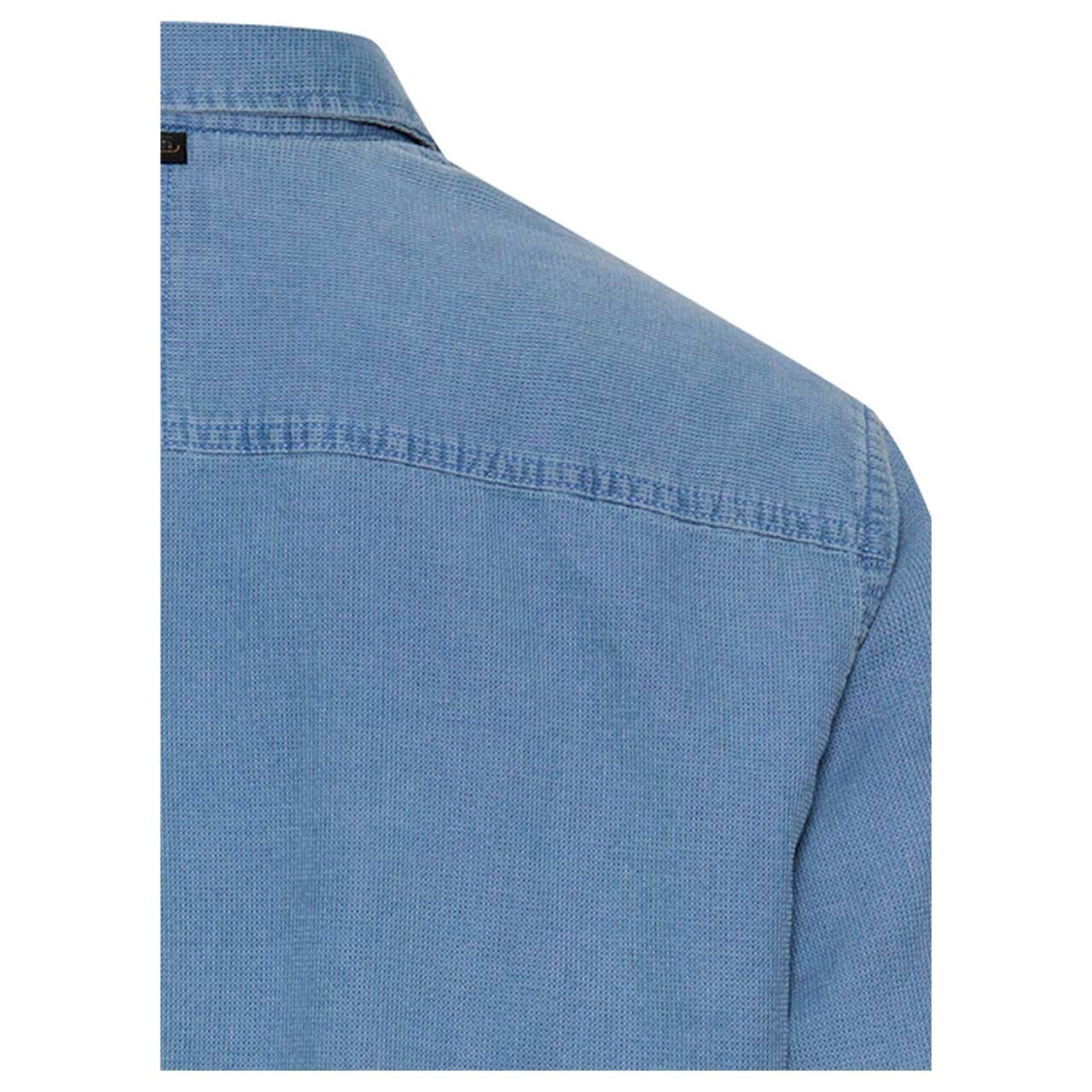 Herren Kurzarm Hemd von Camel active in der Blau, Detailansicht hinten