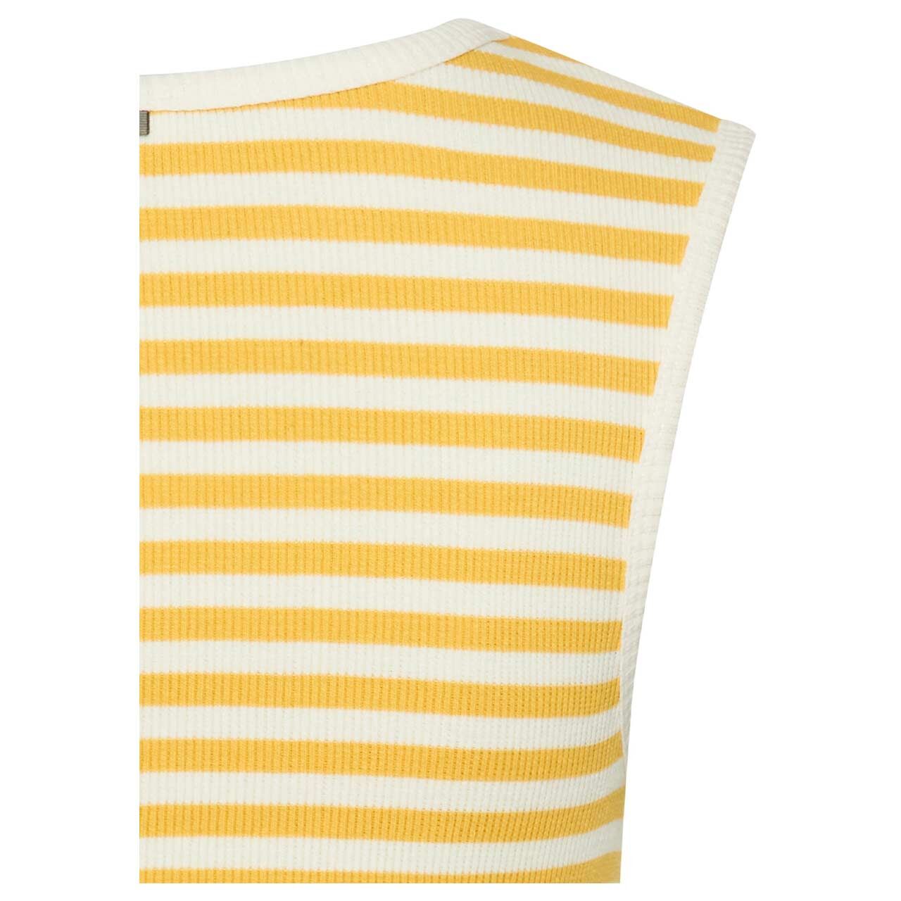 Damen Top von Camel active in Gelb gestreift, detaillierte Rückansicht