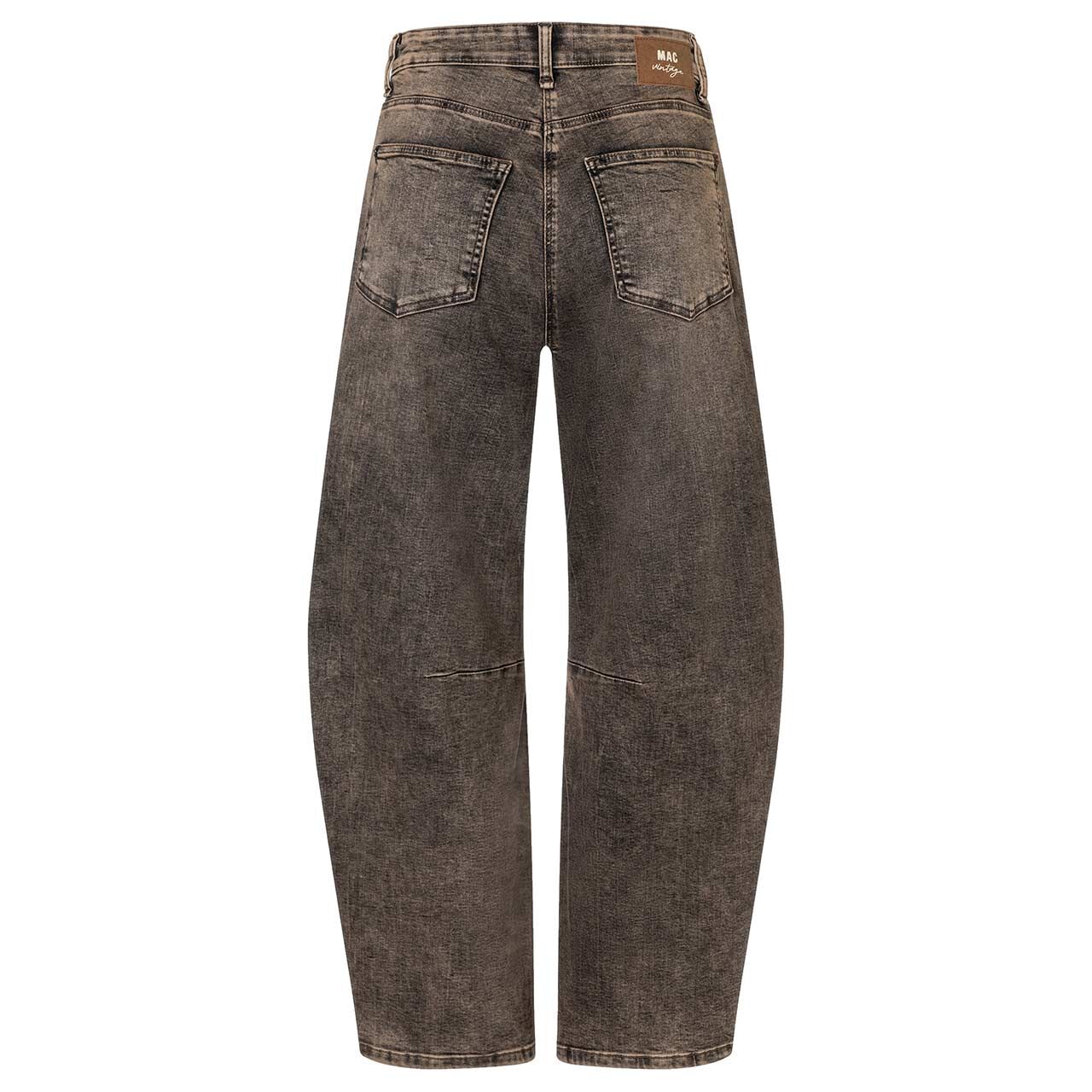 Stretch Damen Jeans Dakota von MAC in Braun verwaschen, Rückansicht
