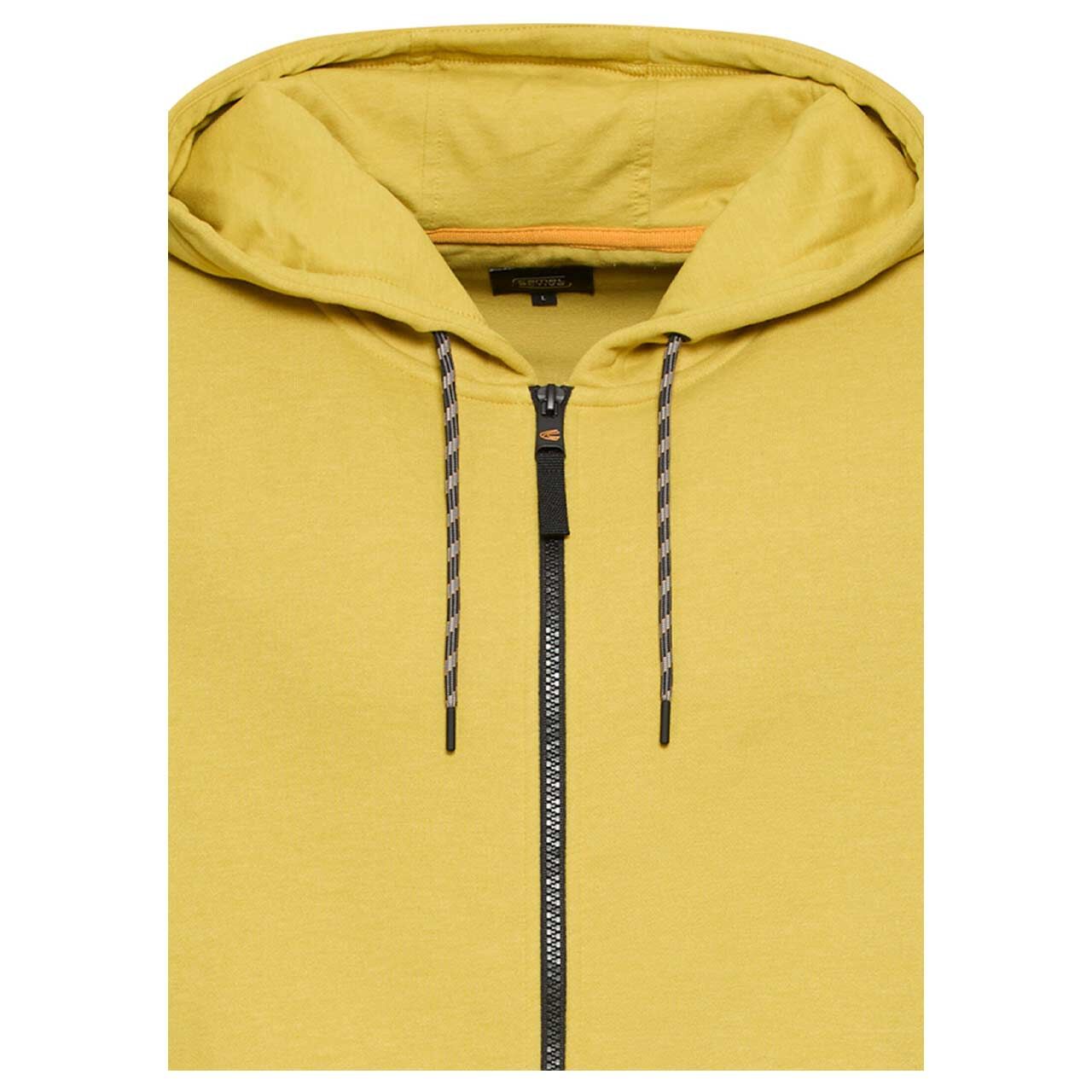 Herren Hoodie Sweatjacke von Camel active in Gelb, Detailansicht vorne