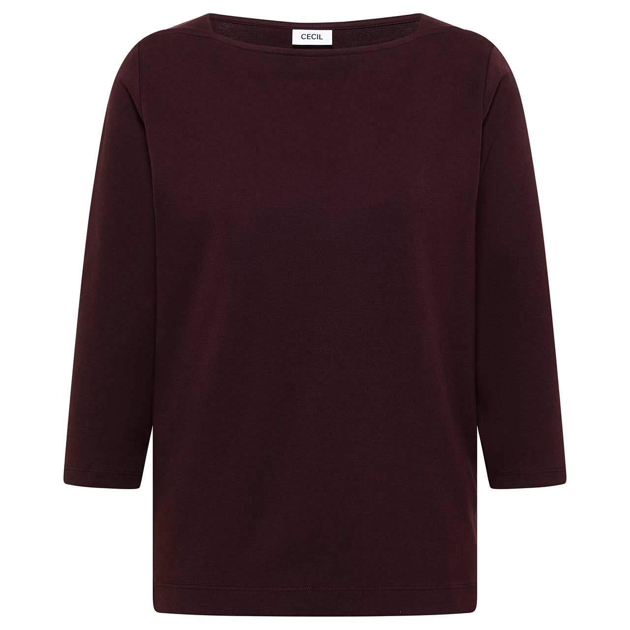 Cecil Damen 3/4 Arm Shirt Basic Boatneck berry red