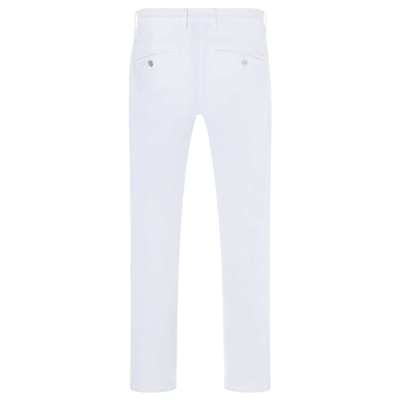 Herren Chino Baumwollhose Flexx Driver Pants von MAC in Weiß, Rückansicht