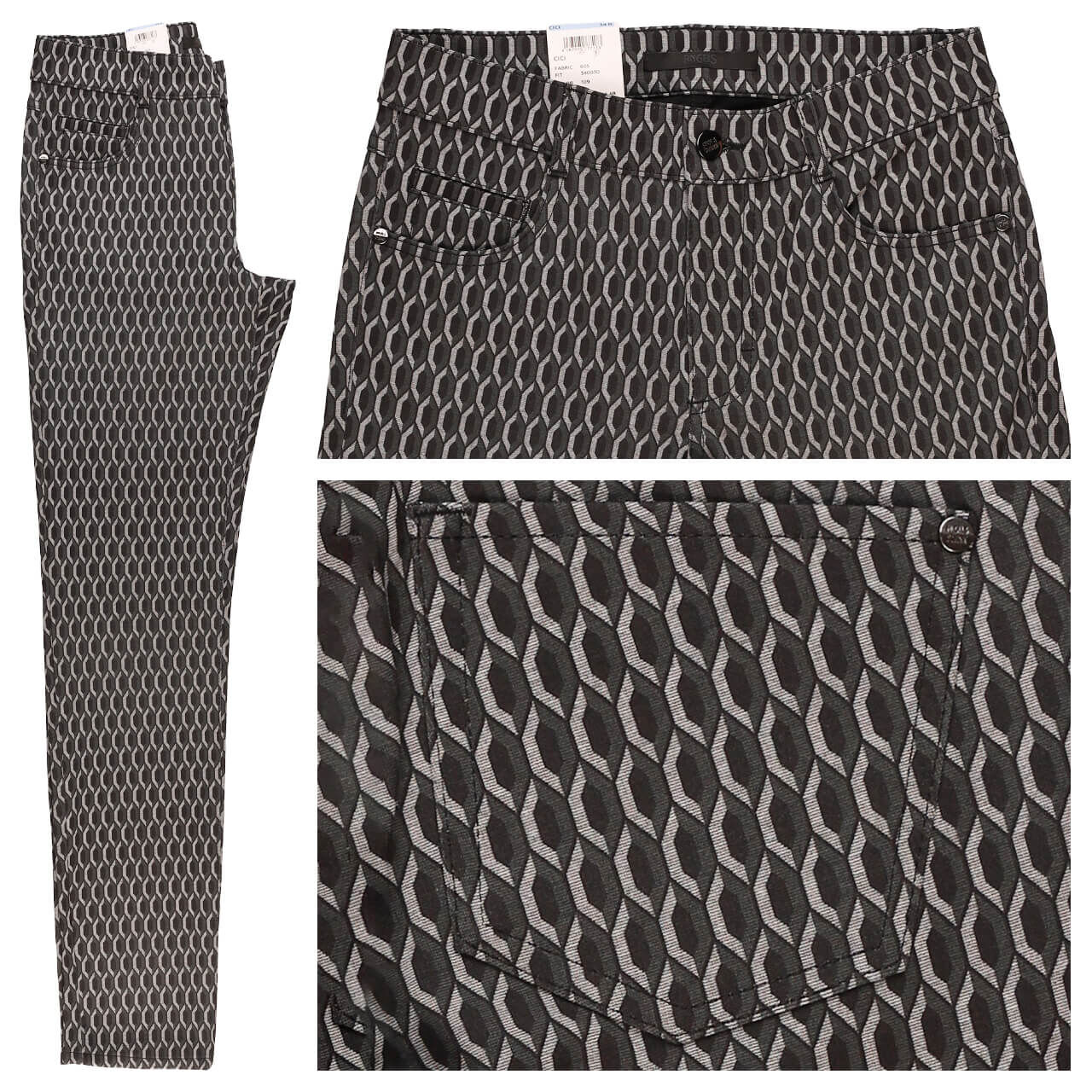 Angels Cici Hose black geometric printed