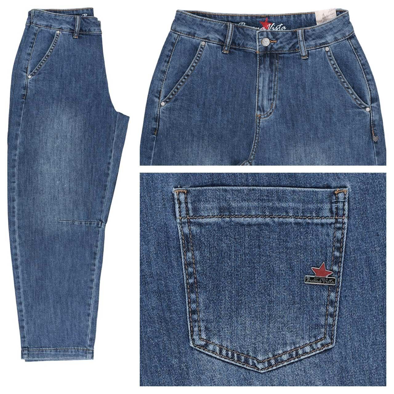 Buena Vista Barrel 7/8 Stretch Denim Jeans marine denim