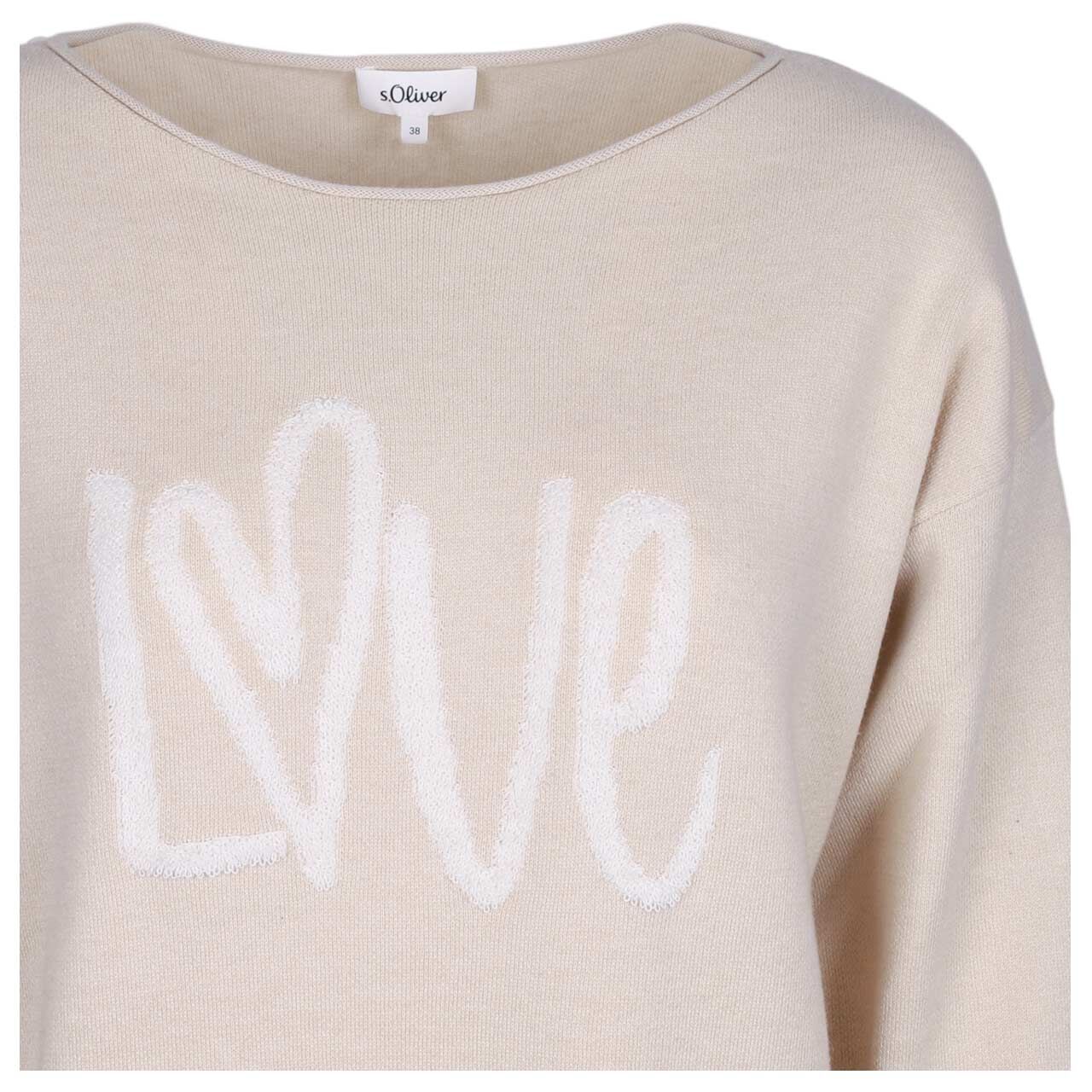 s.Oliver Damen Pullover in Beige, detaillierte Ansicht