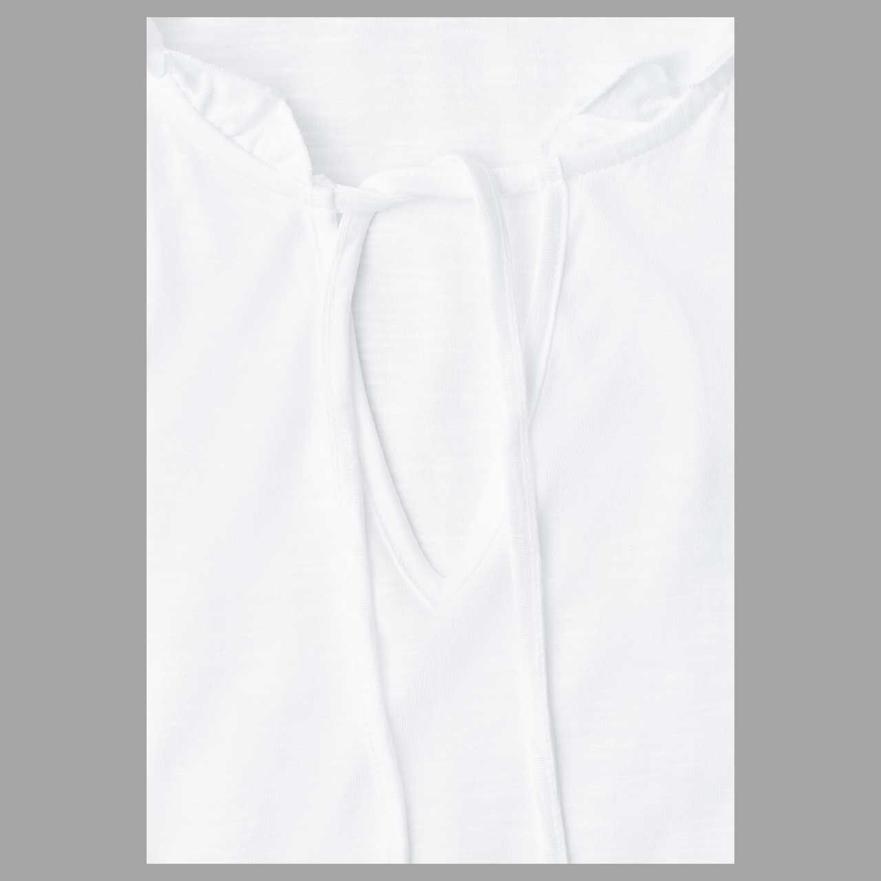 Street One Studio Damen T-Shirt Frill Neck white melange