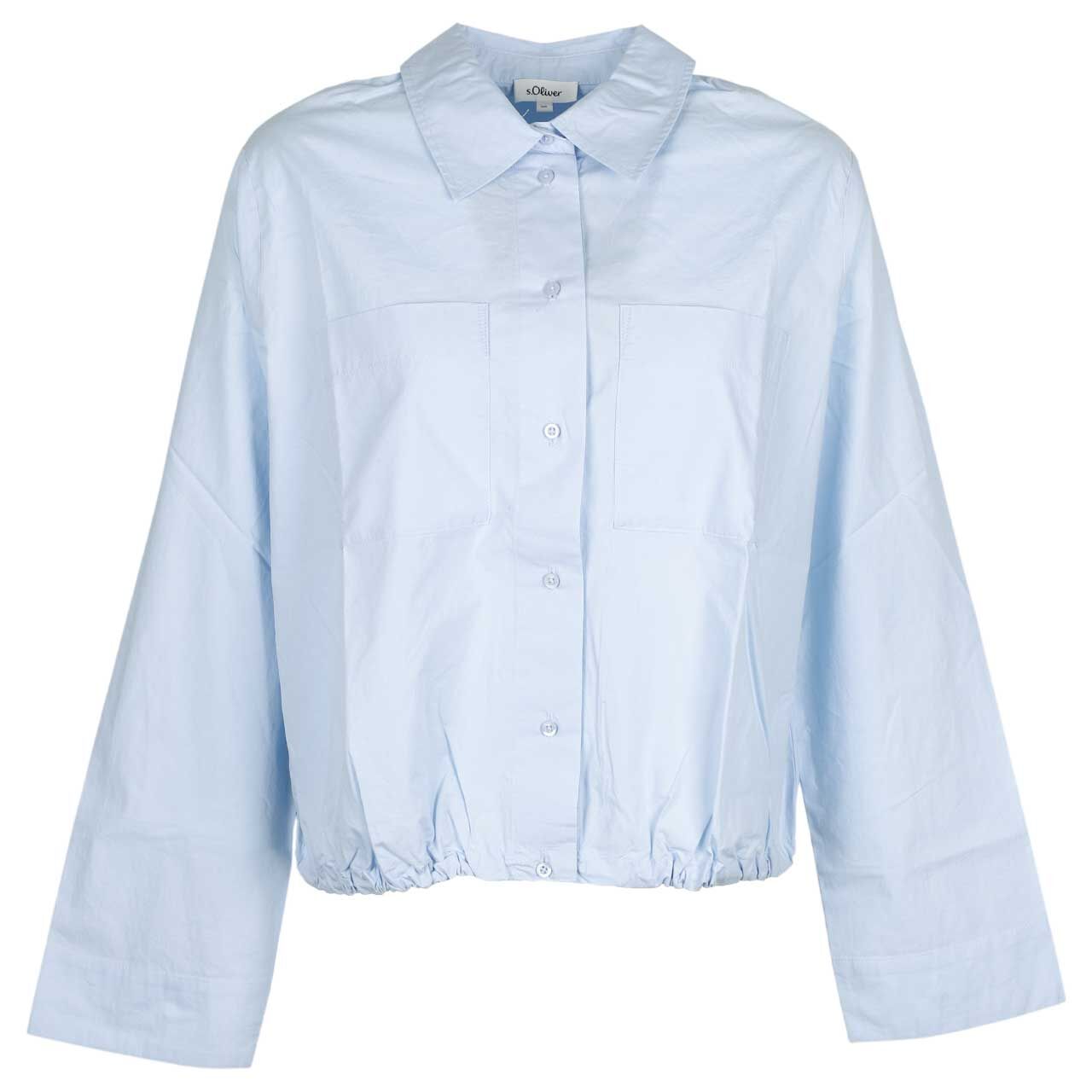 s.Oliver Damen Langarm Bluse light blue