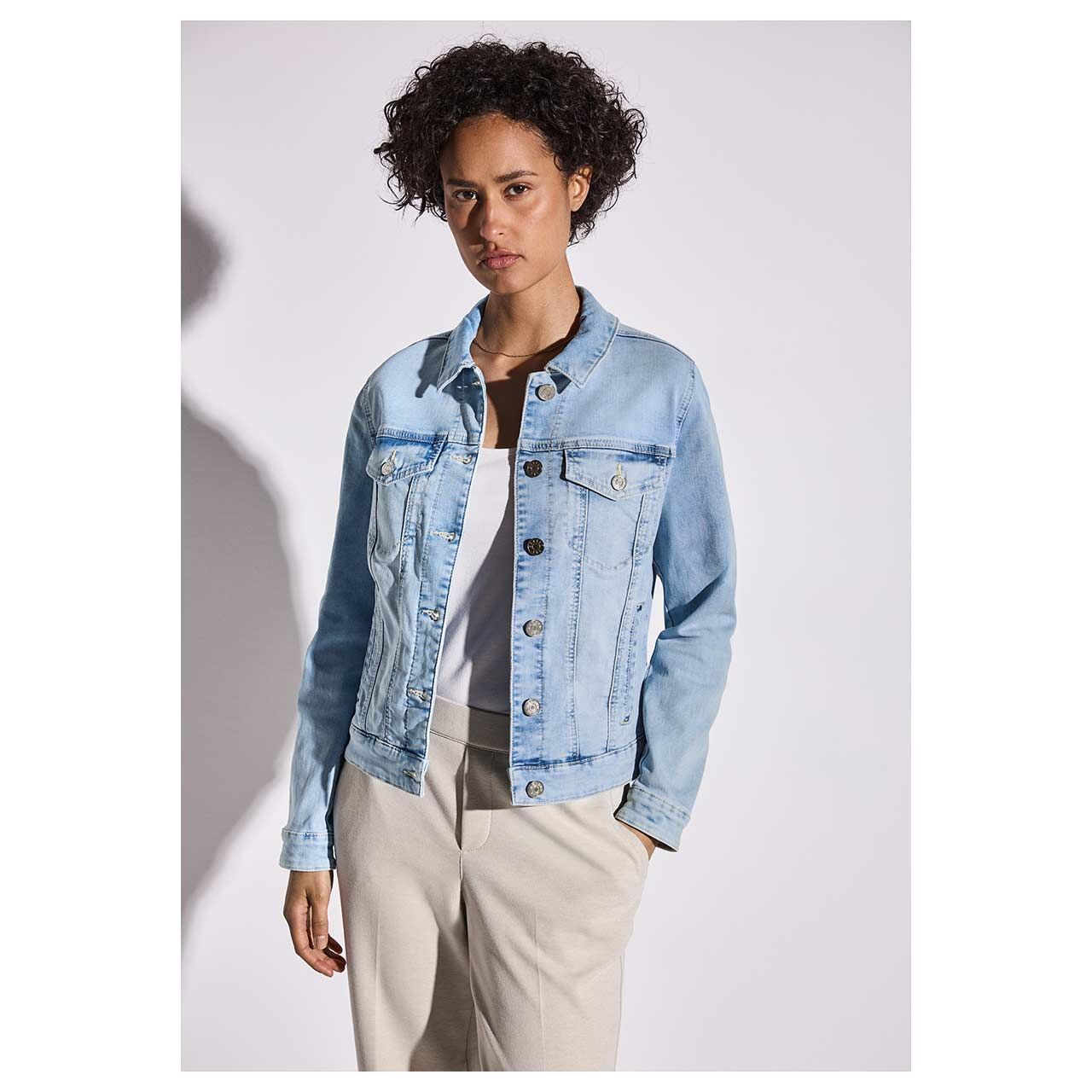 Street One Beige Jeansjacke Damen Street One Jeansjacke Lila