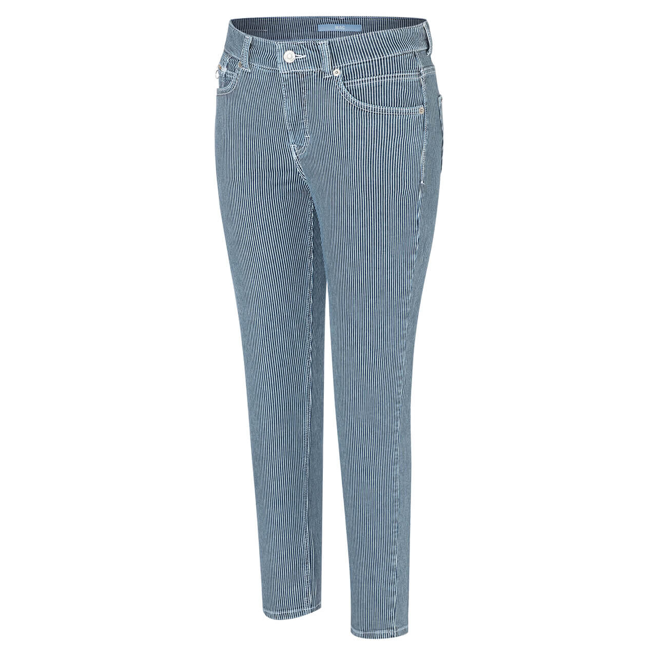 MAC Jeans Slim für Damen in Blau gestreift, FarbNr.: D505