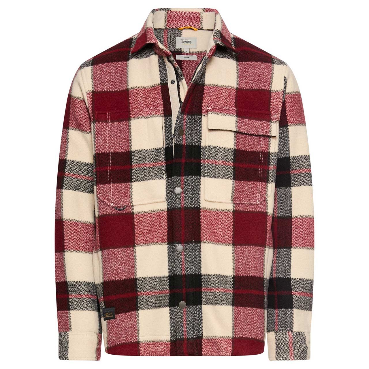 Camel active Herren Hemdjacke amber red check