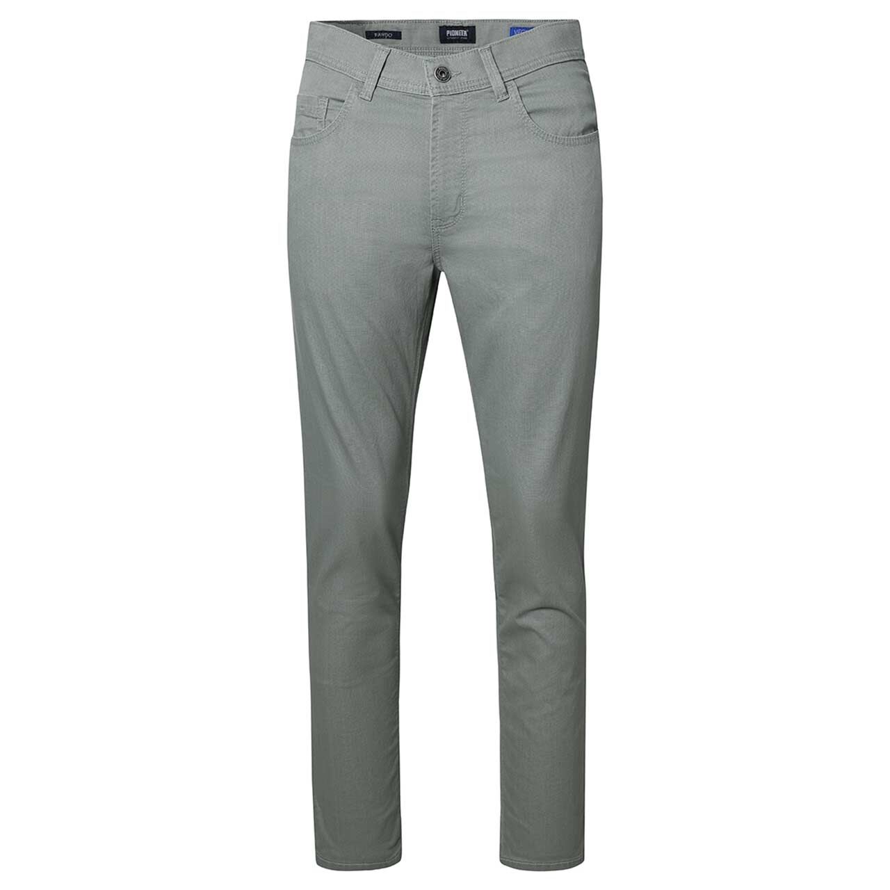 Stretch Herren Baumwollhose Rando Megaflex in Grün von Pioneer, Vorderansicht