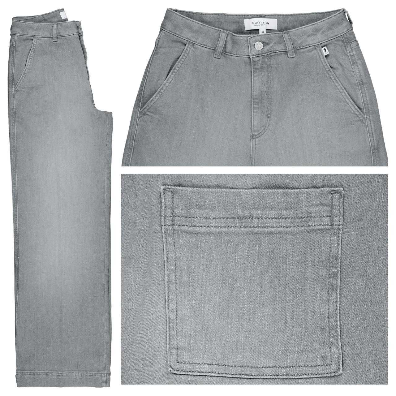 Comma Alva Wideleg Damen Jeans grey black Comma Alva Wideleg Damen Jeans grey black