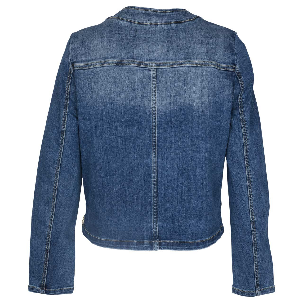 Damen Hemdjacke von Senoritas ICON in Blau angewaschen, Rückansicht