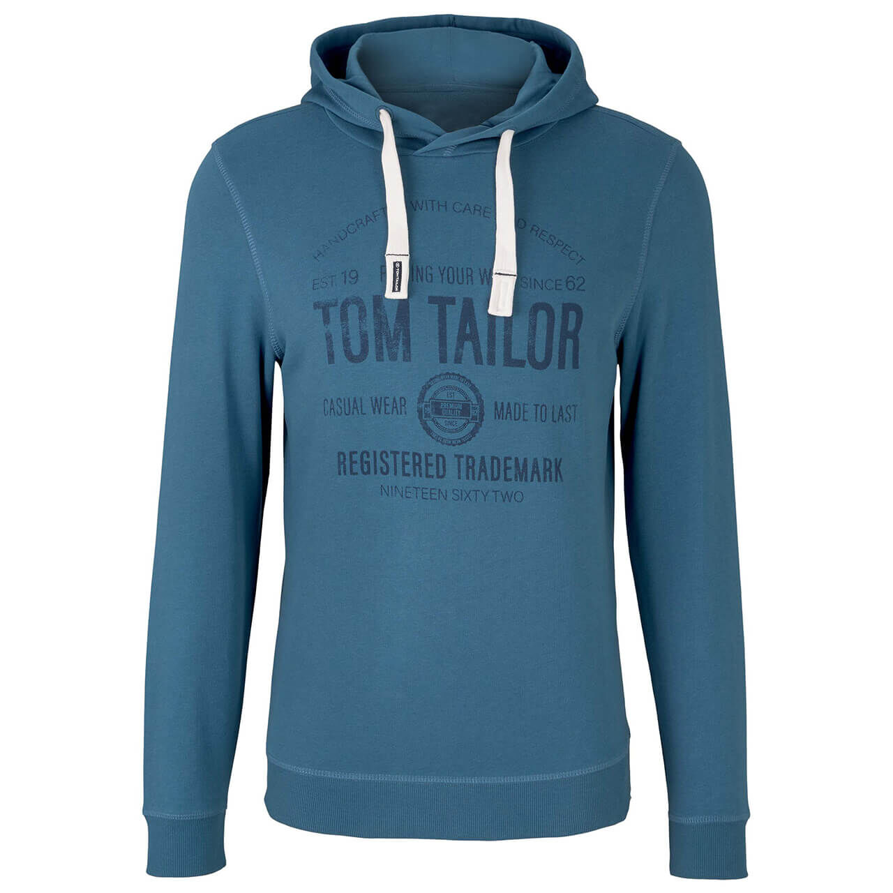 Tom Tailor Sweatshirt für Herren in Petrol mit Print, FarbNr: 28424