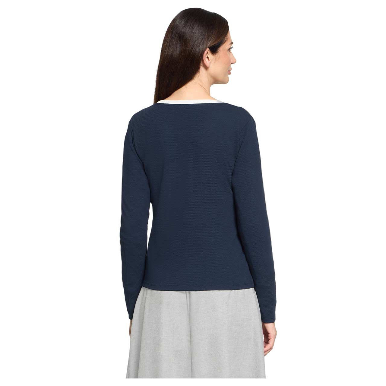 Damen Shirtjacke von Betty Barclay in Dunkelblau, Rückansicht am Model