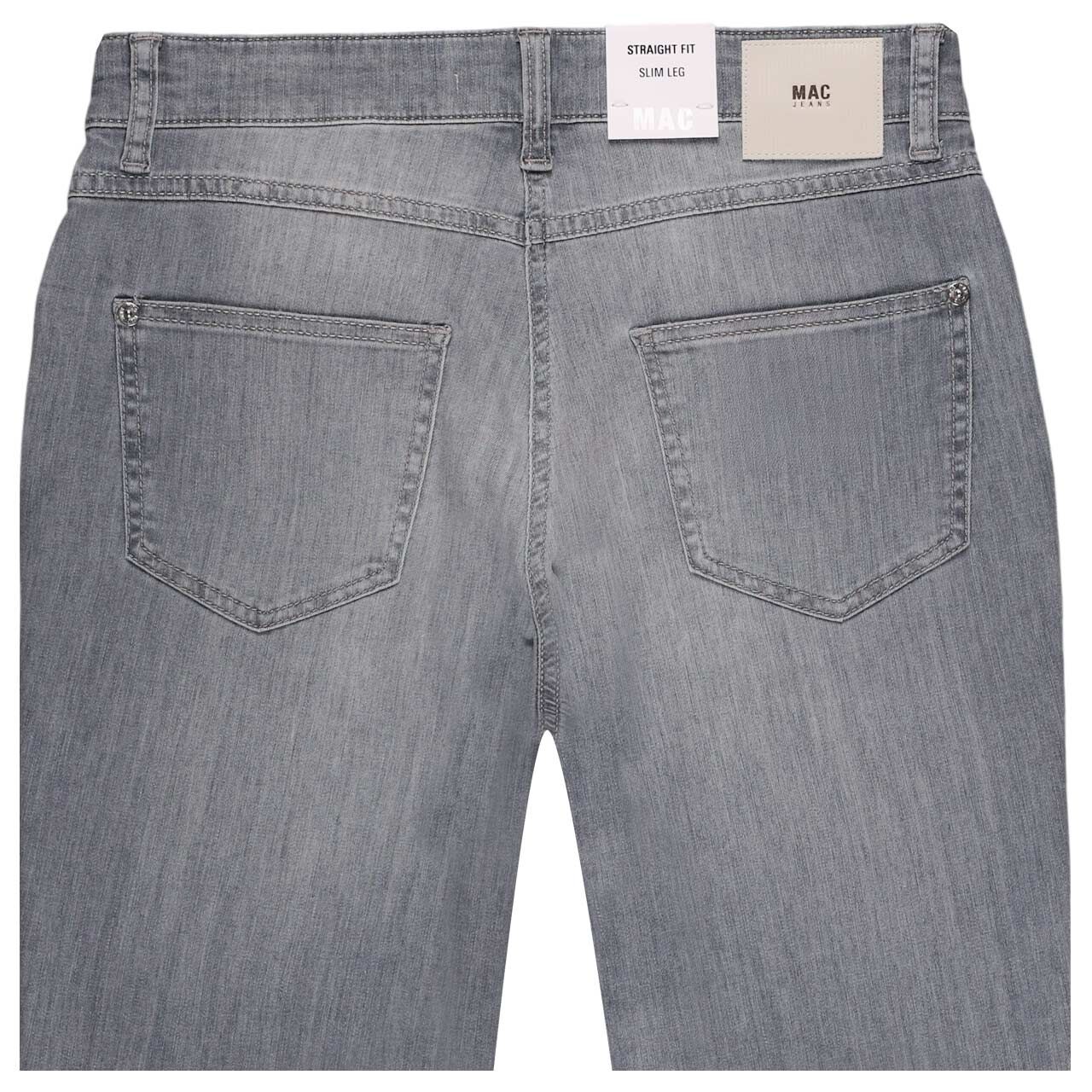 Stretch Damen 7/8 Jeans Melanie von MAC in Grau angewaschen, detaillierte Rückansicht