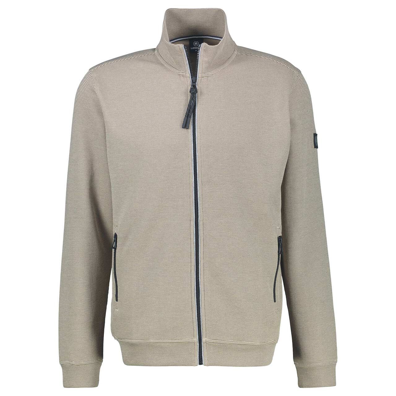 Lerros Herren Sweatjacke gravel beige