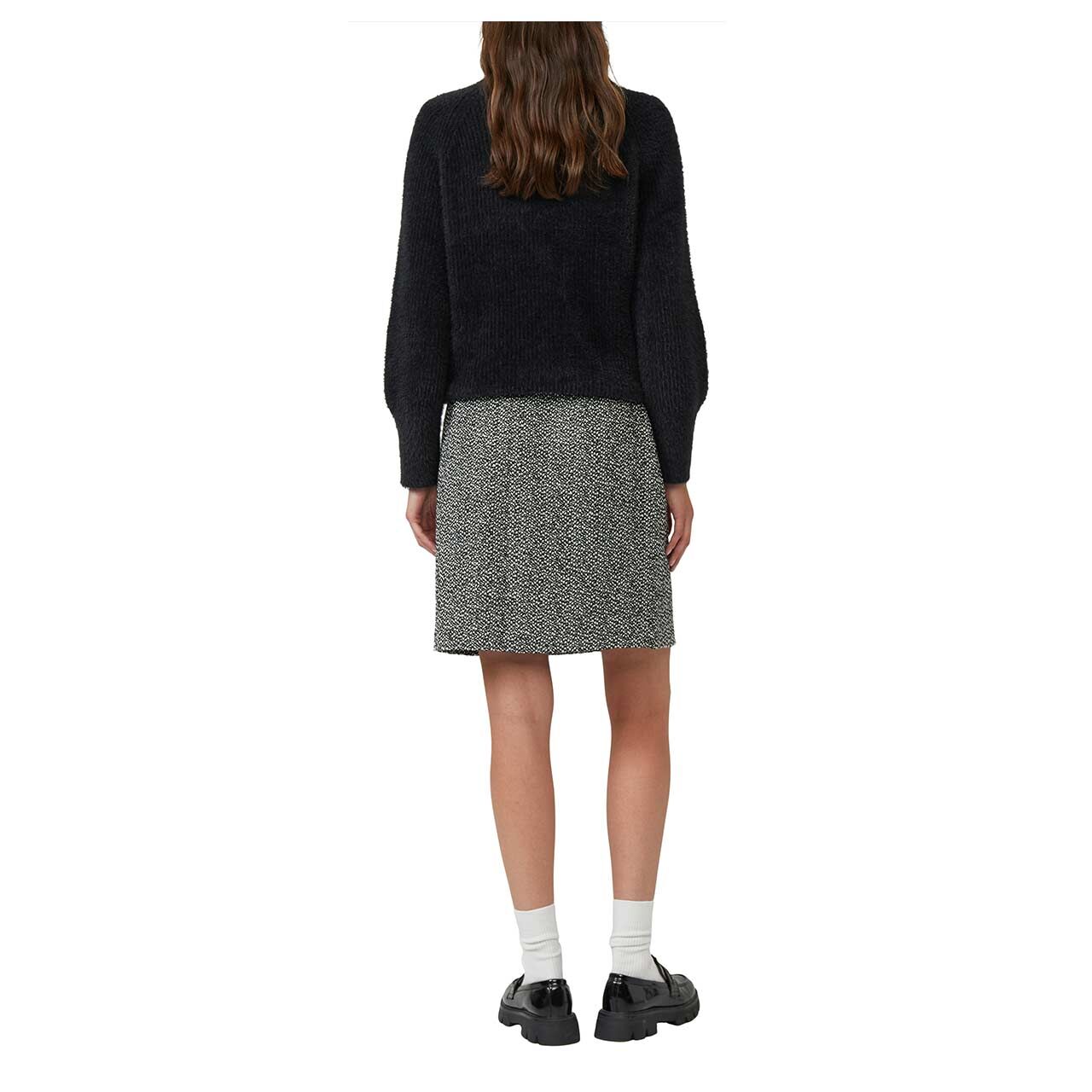 Damen Rock von s.Oliver in Schwarz-Weiß, Rückansicht am Model