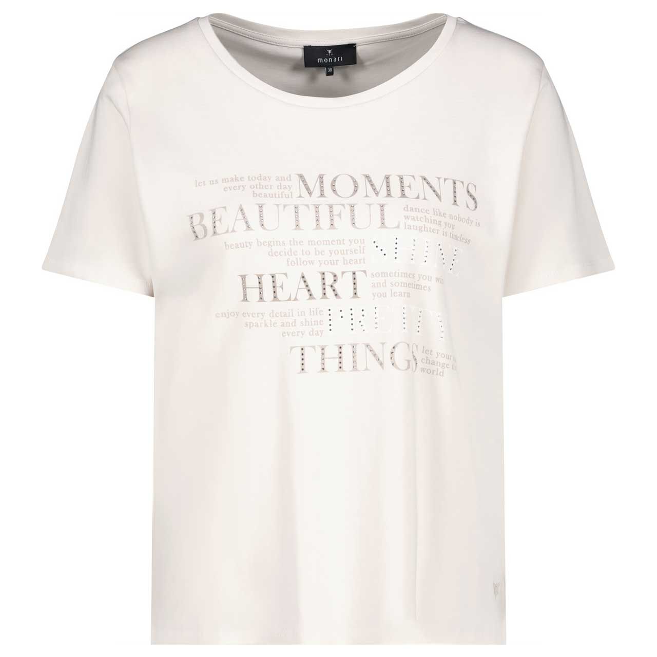 Monari Damen T-Shirt creamy beige