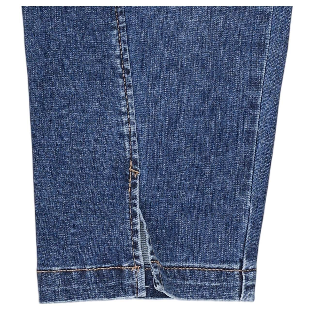 Damenjeans Barrel-T 7/8 Stretch Denim von Buena Vista in Blau verwaschen, Detailansicht vom Saum