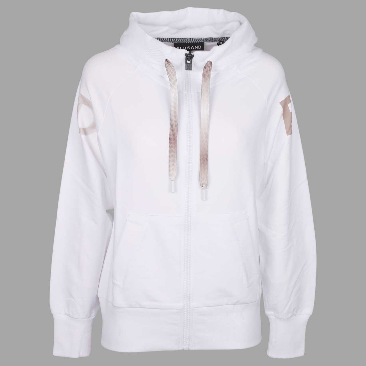 Elbsand Damen Hoodie Sweatjacke Kala bright white