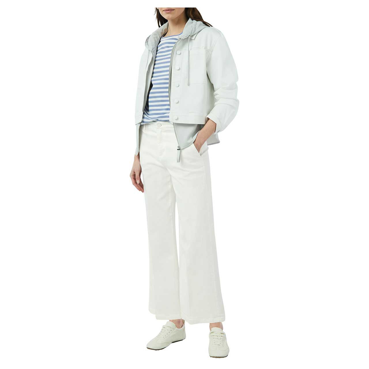 Comma Damen Alva Culotte Cropped Hose offwhite