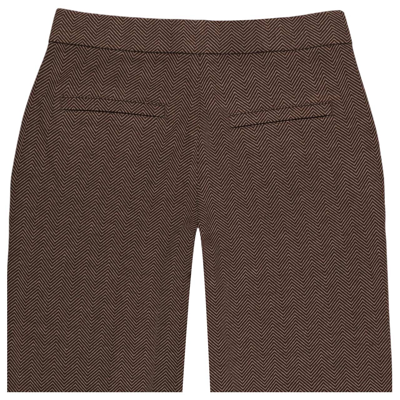 Stretch Damenhose Liz Easy von Angels in Dunkelbraun mit Print, detaillierte Rückansicht