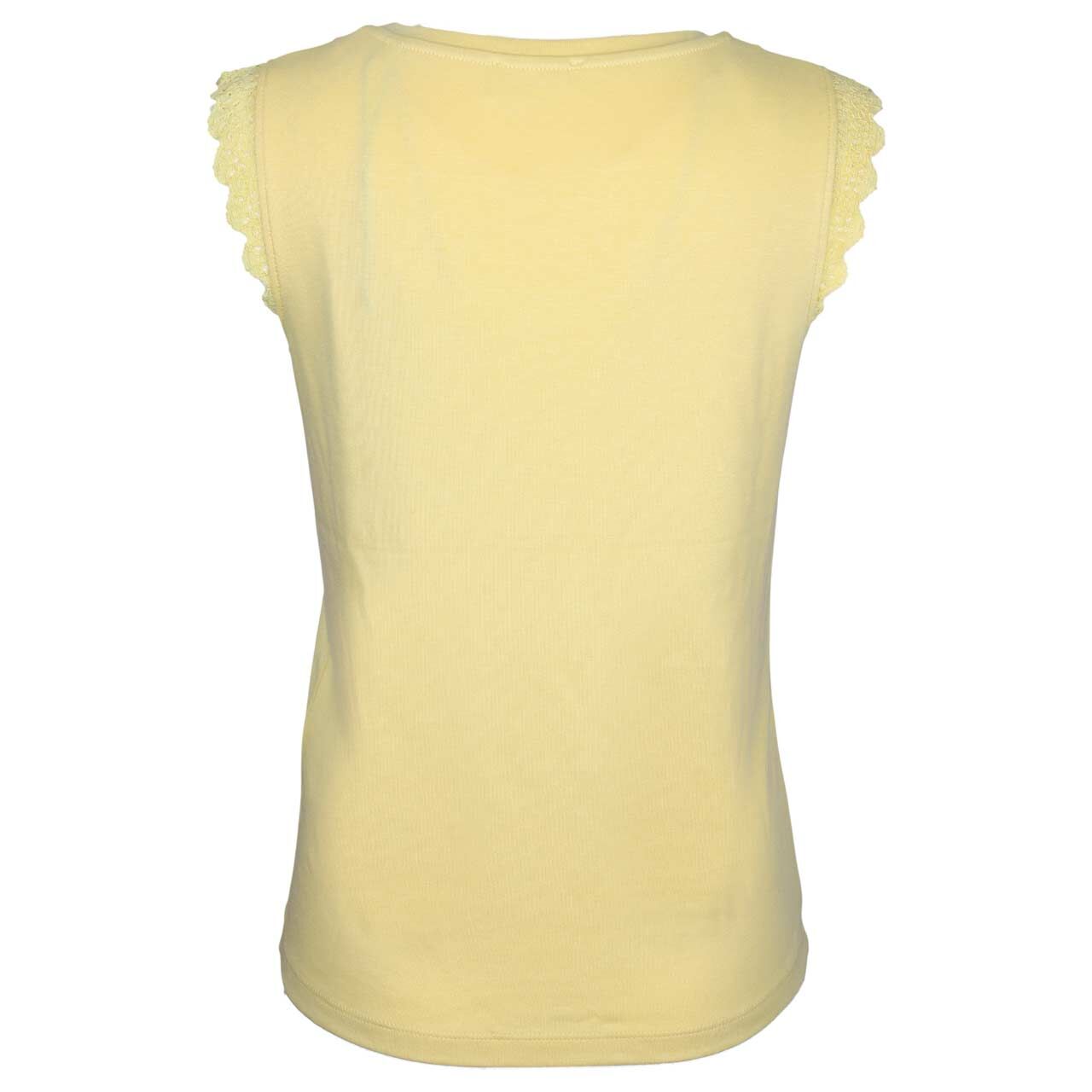 Damen Top V-Neck Lace Frill von Street One Studio in Gelb, Rückansicht