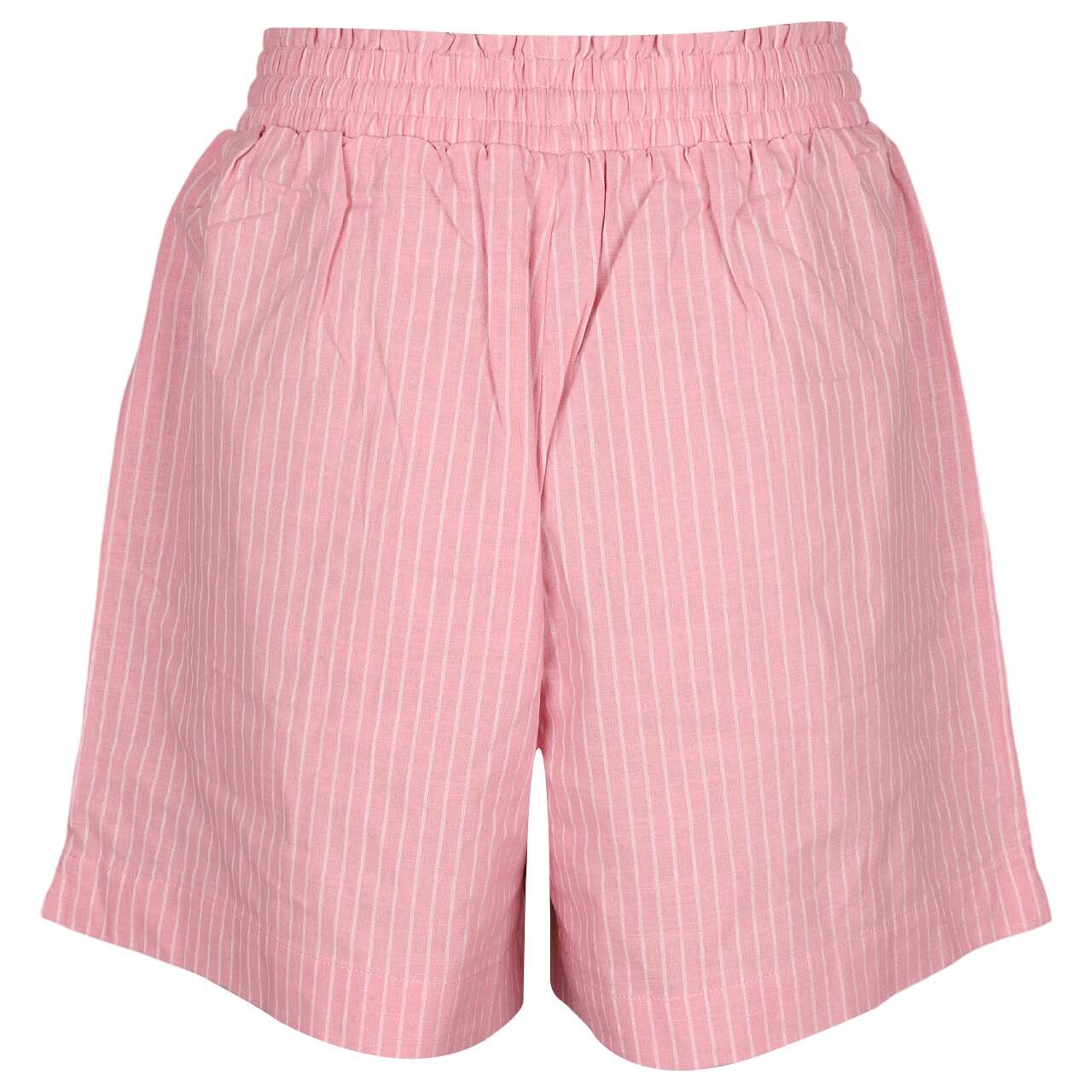 Damen Baumwoll Shorts in Pink gestreift, Rückansicht