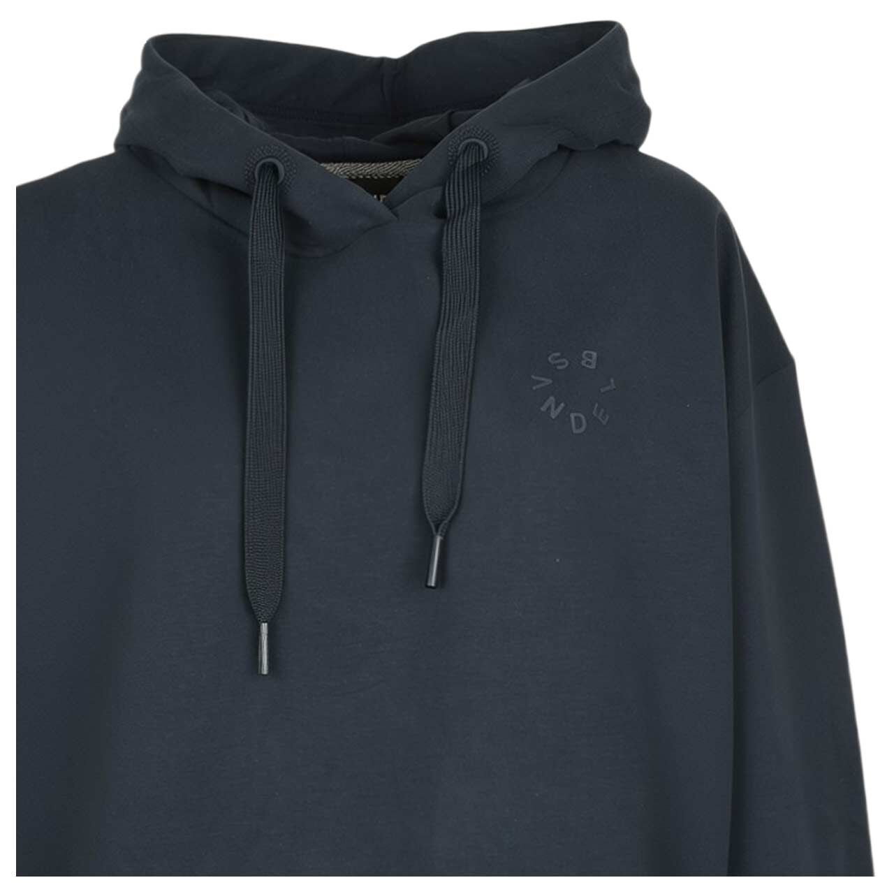 Damen Hoodie Sweatshirt Leah von Elbsand in Dunkelblau, detaillierte Vorderansicht