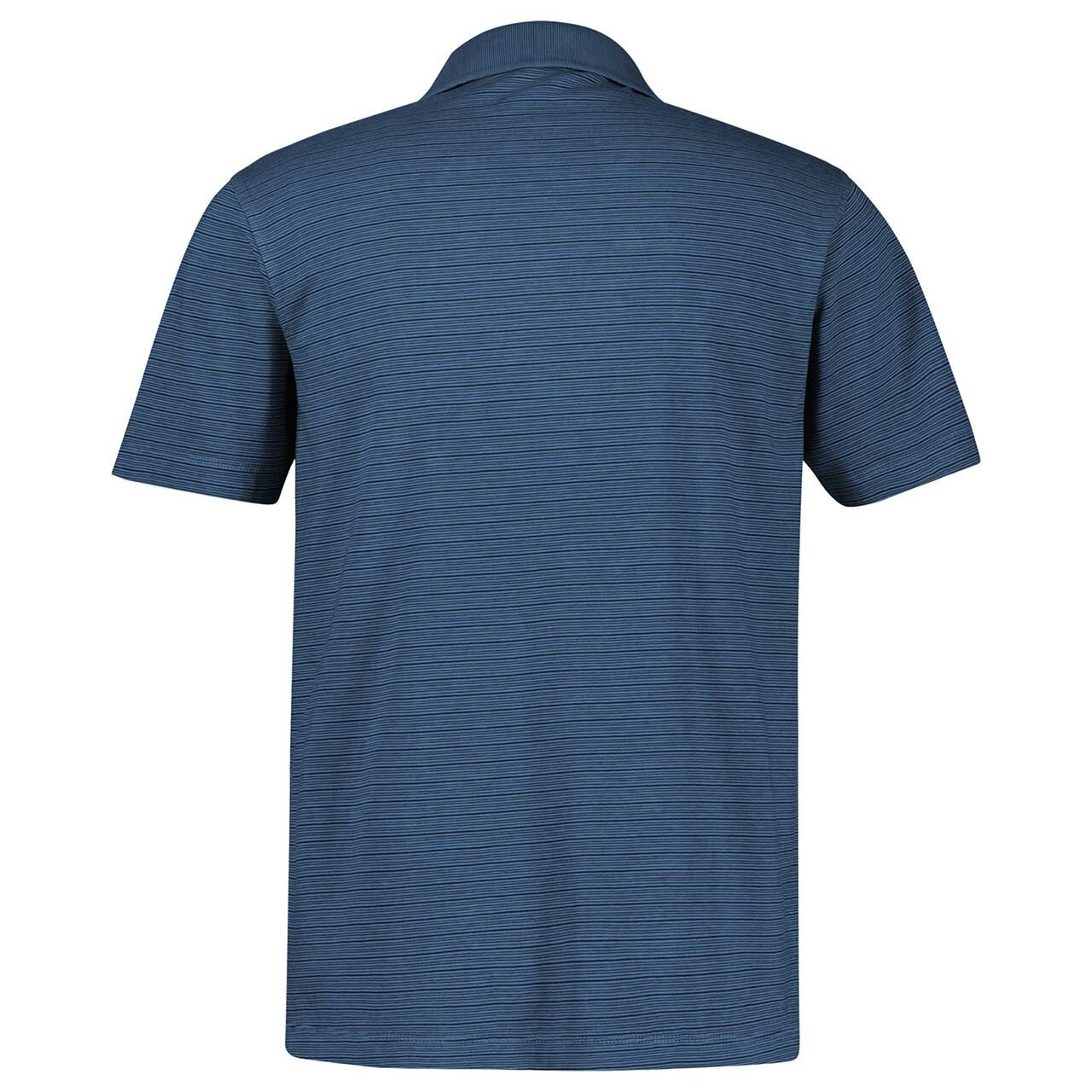 Herren Poloshirt von Lerros in Dunkelblau gestreift, Rückansicht