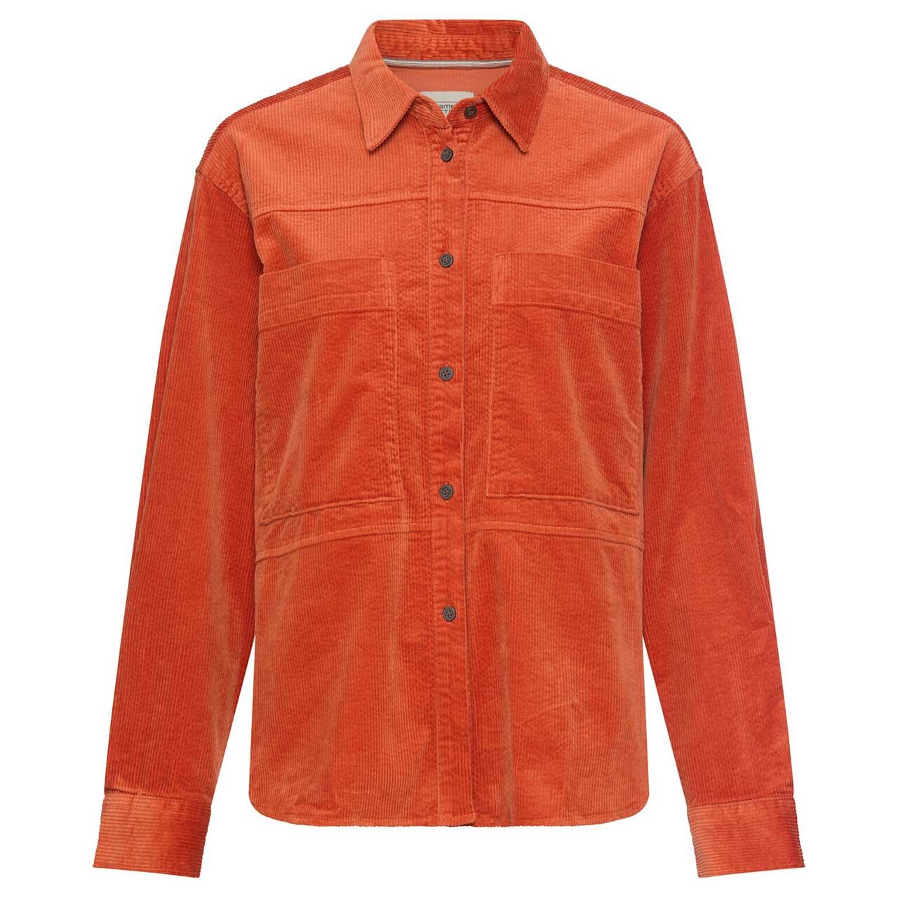 Camel active Damen Langarm Cord Bluse pumpkin