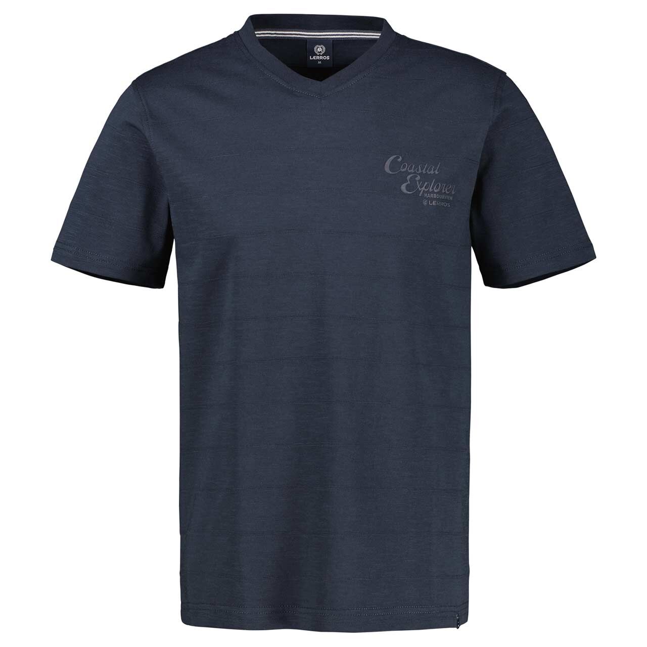 Lerros Herren T-Shirt classic navy melange print