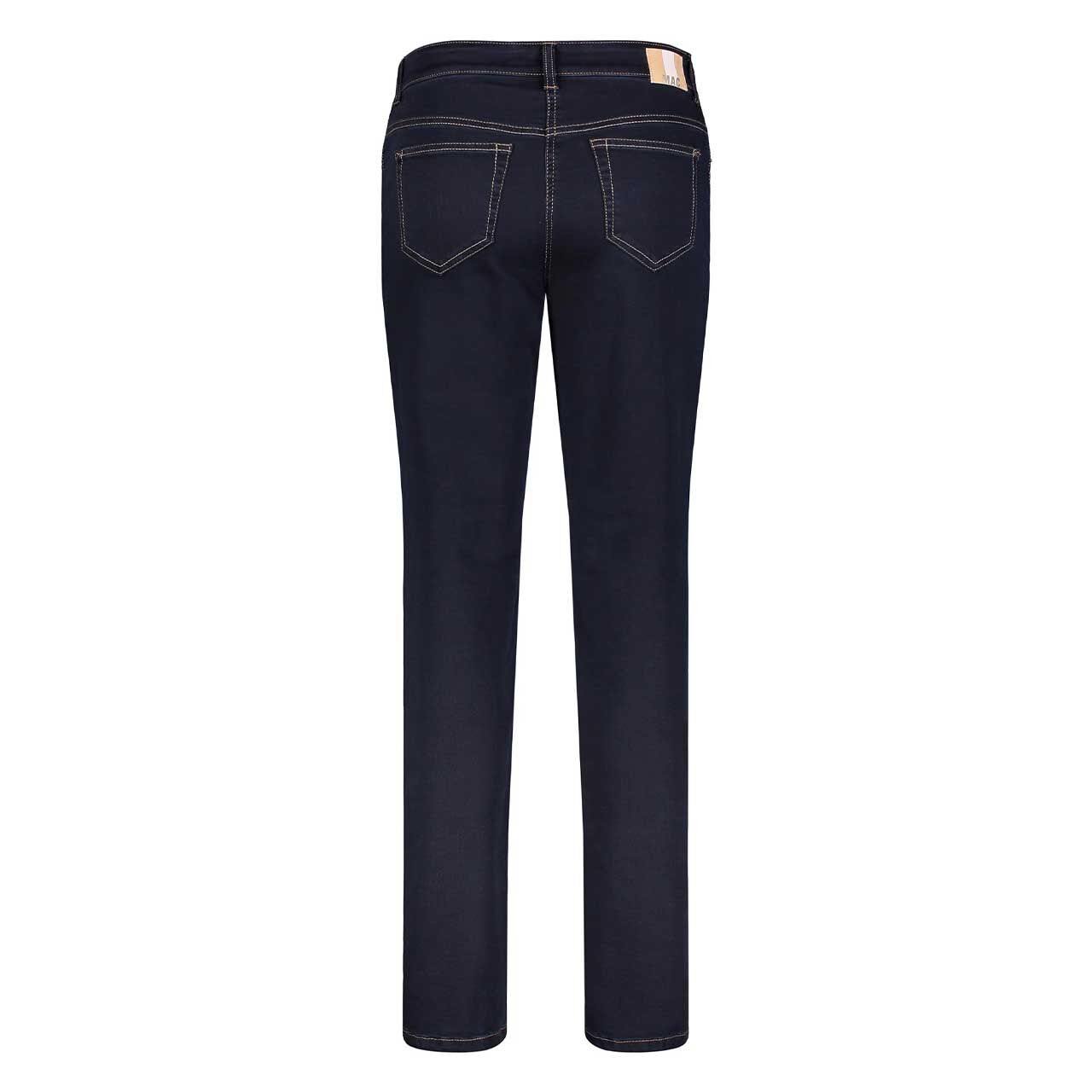 Seitenansicht der Damen Jeans Stella von MAC in Dunkelblau mit der Farbnummer D801