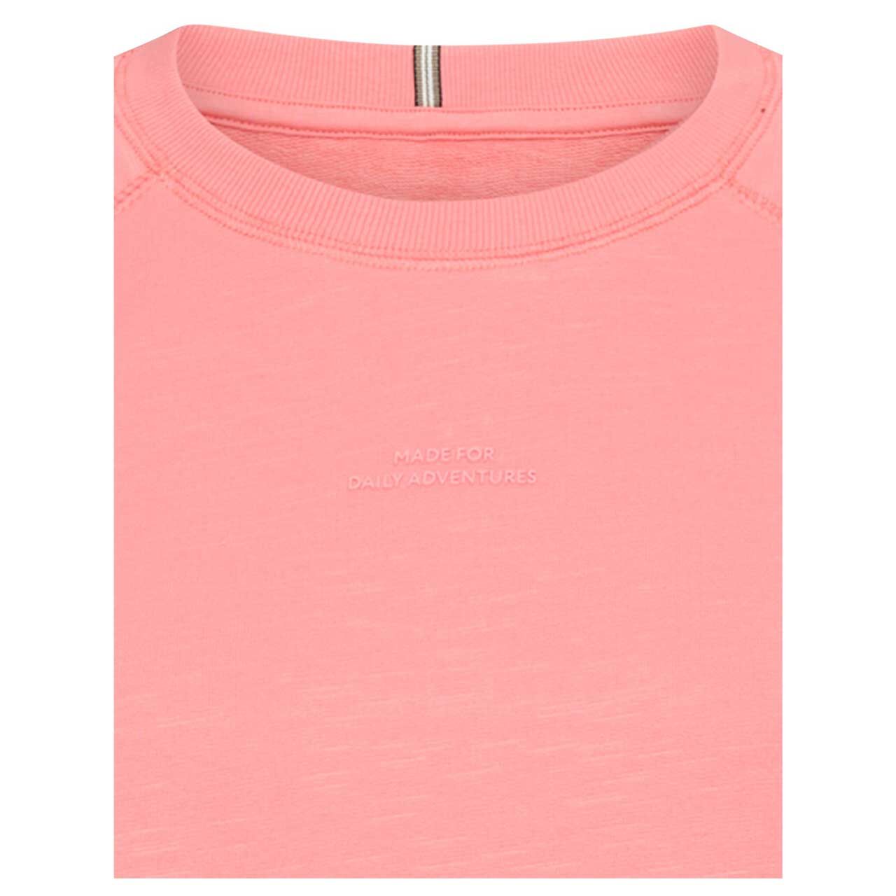 Damen Pullover von Camel active in Pink, detaillierte Vorderansicht Auschnitt