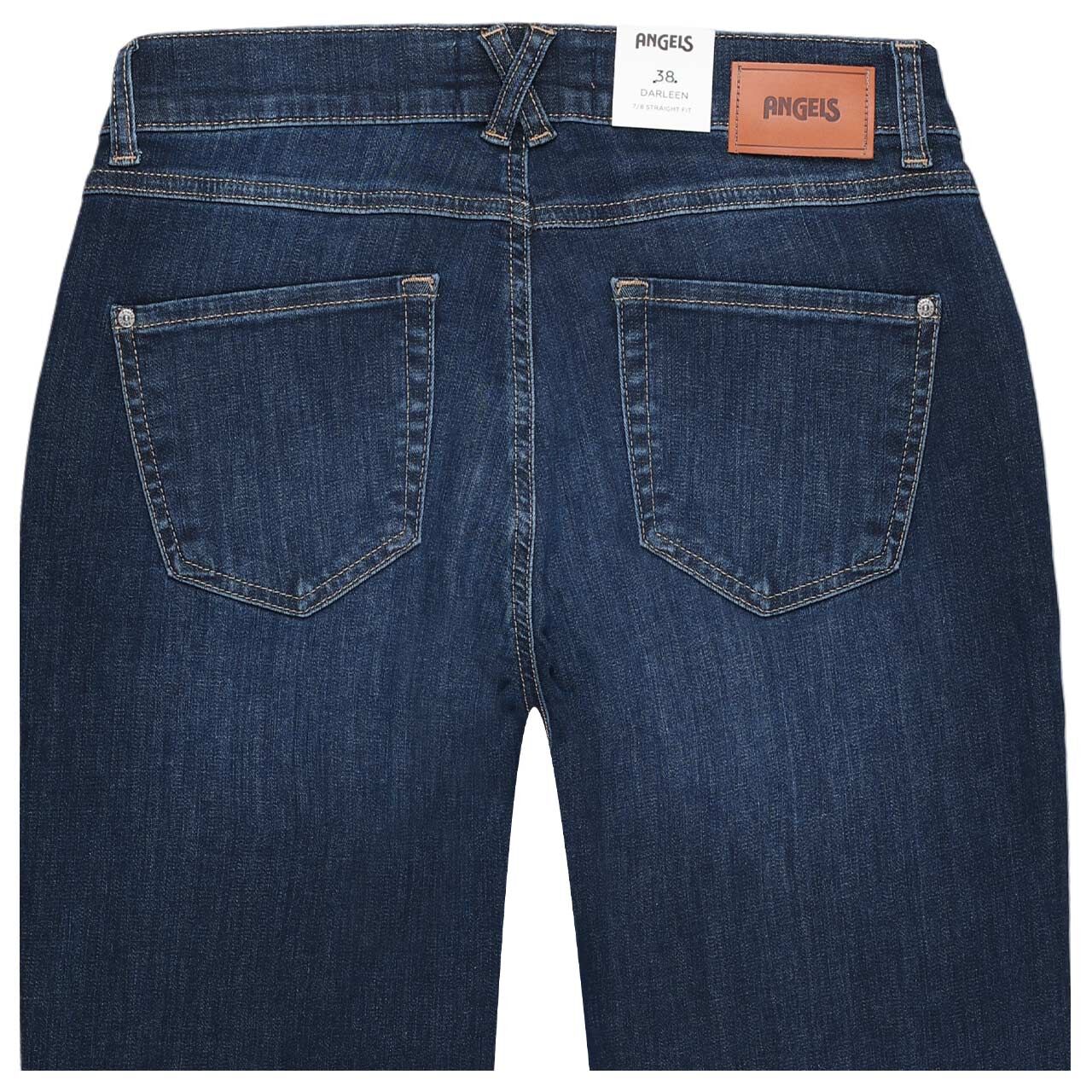 Damen Ankle Jeans Darleen Crop TU von Angels in Dunkelblau angewaschen, detaillierte Rückansicht