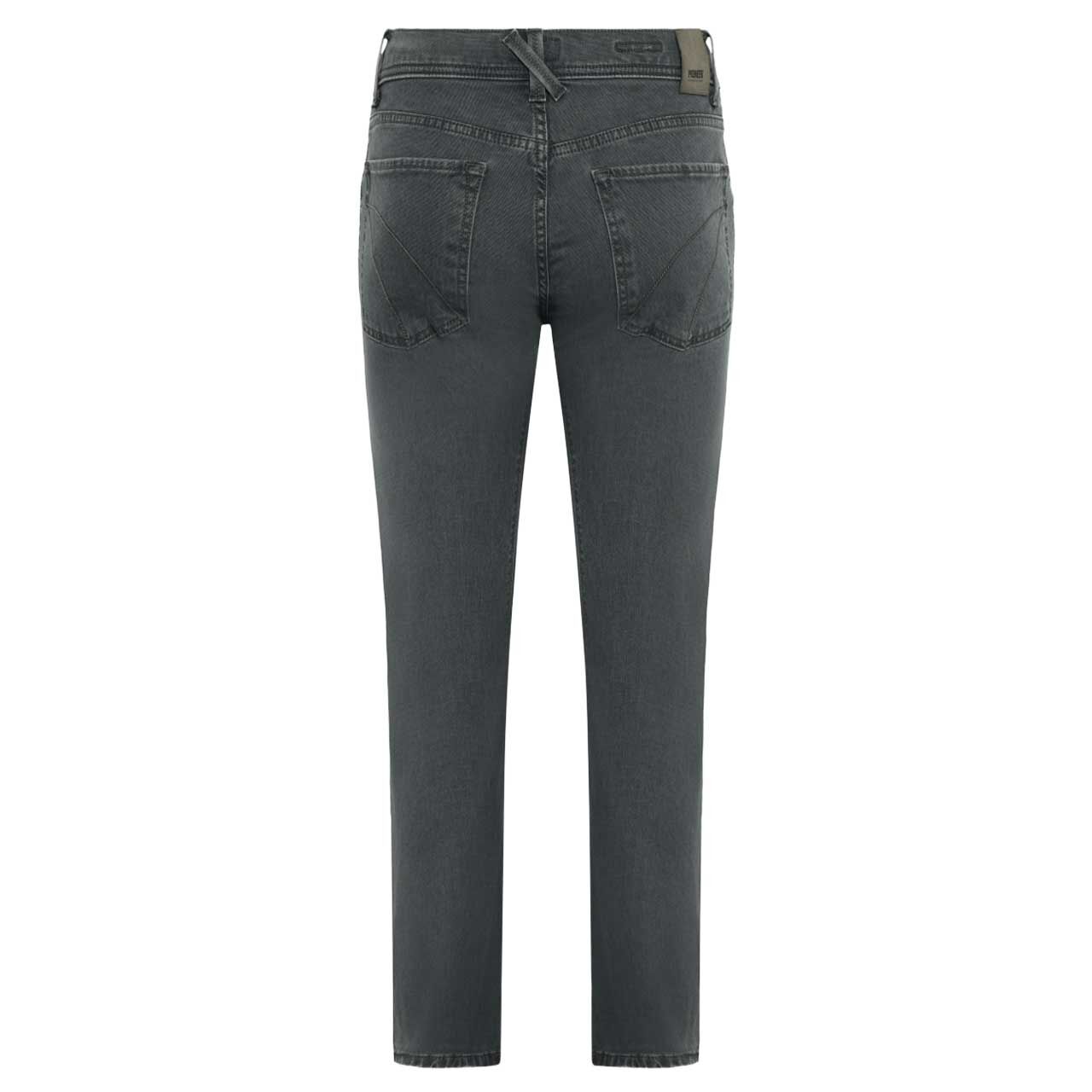 Stretch Herrenjeans Rando in Grau angewaschen, Rückansicht