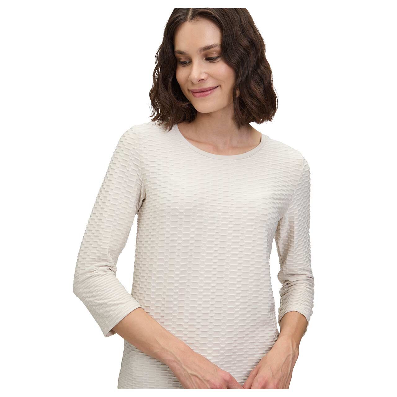 Damen 3/4 Arm Shirt von Betty Barclay in Hellbeige, Detailansicht Model