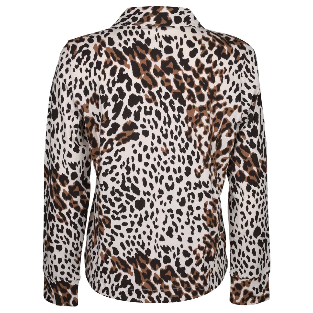 Damen Langarm Bluse von s.Oliver in Braun mit Print, Rückansicht