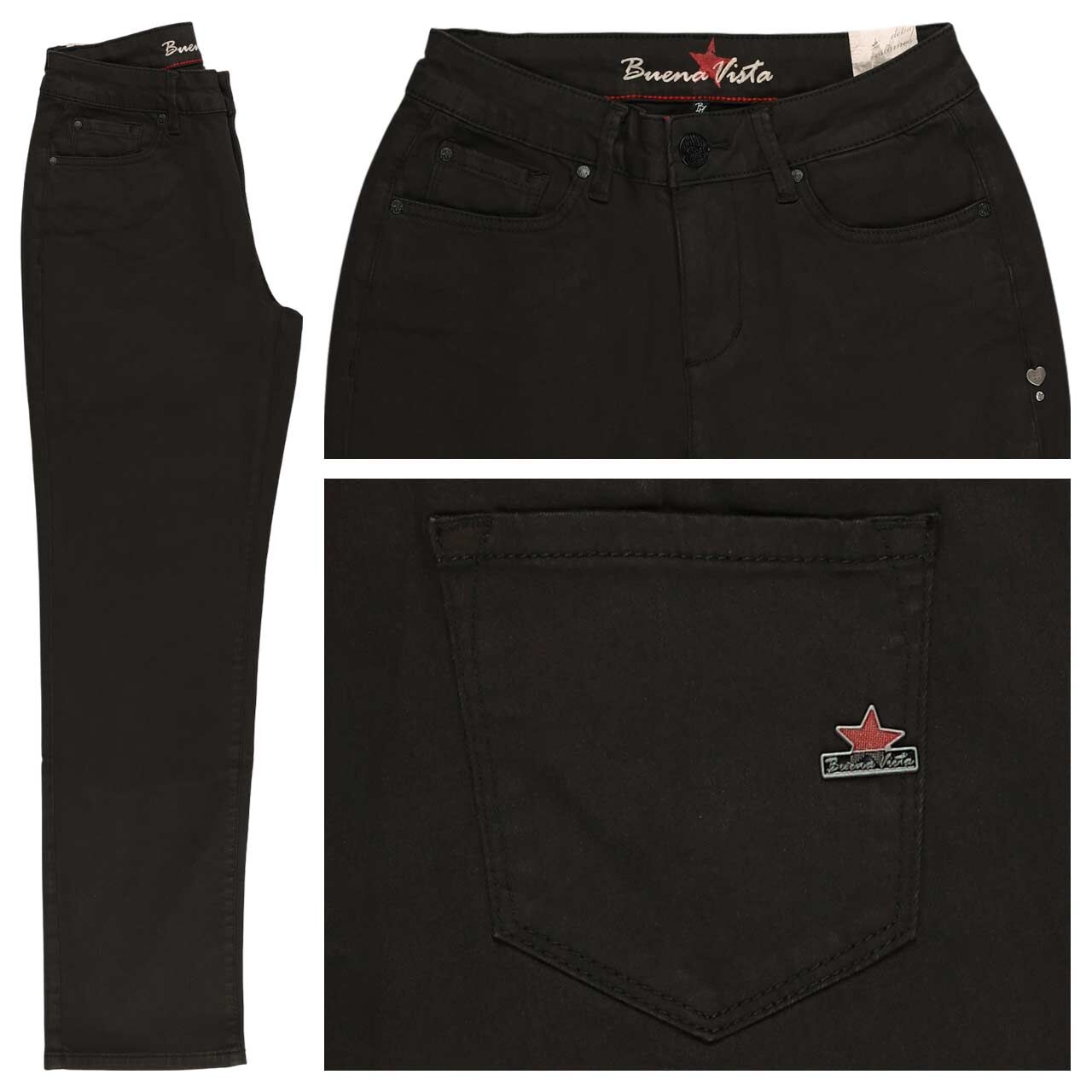 Buena Vista Stella-Zip Straight Stretch Twill Baumwollhose black