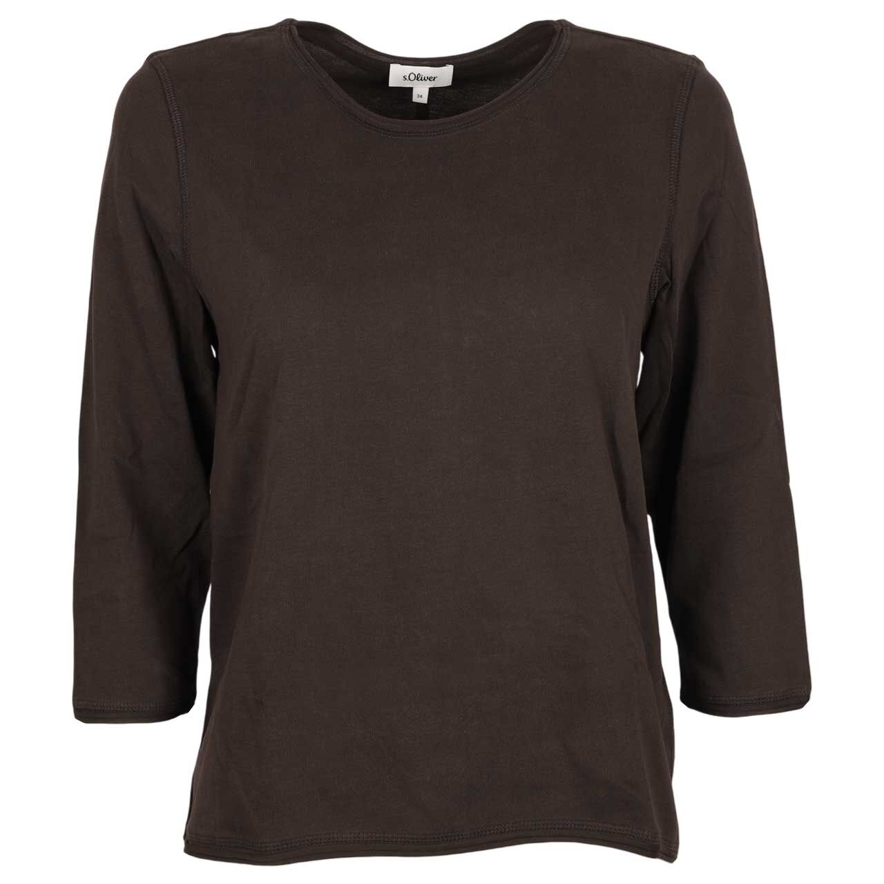 s.Oliver Damen 3/4 Arm Shirt bitter chocolate