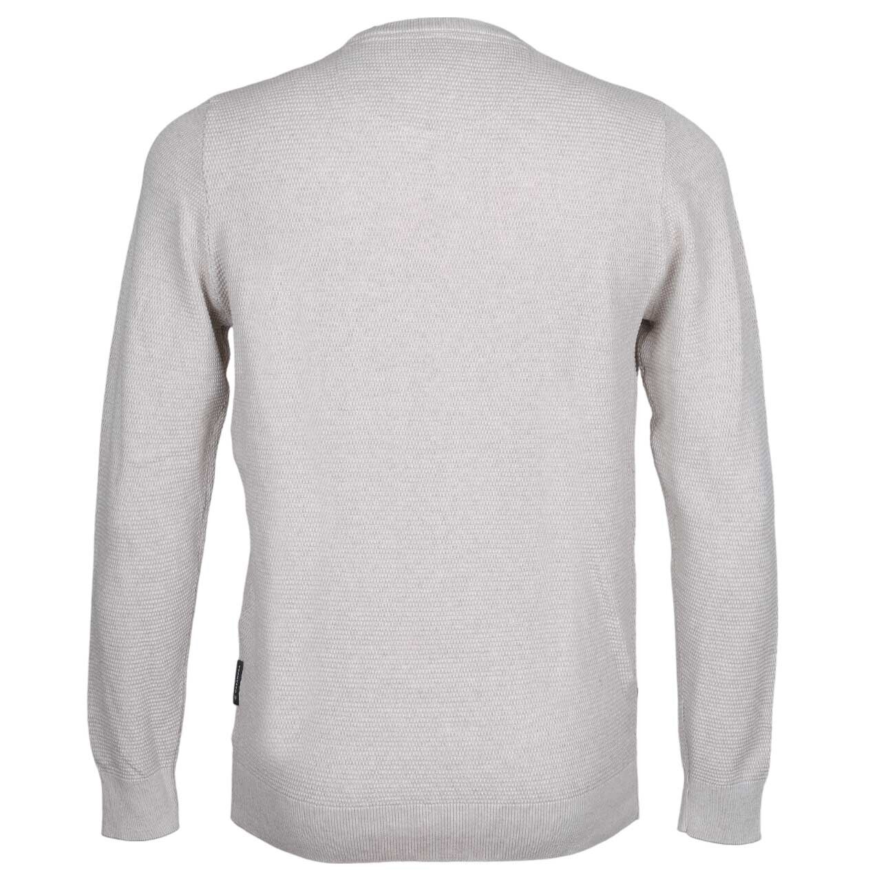 Herren Pullover O-Neck von Casa Moda in Hellgrau, Rückansicht