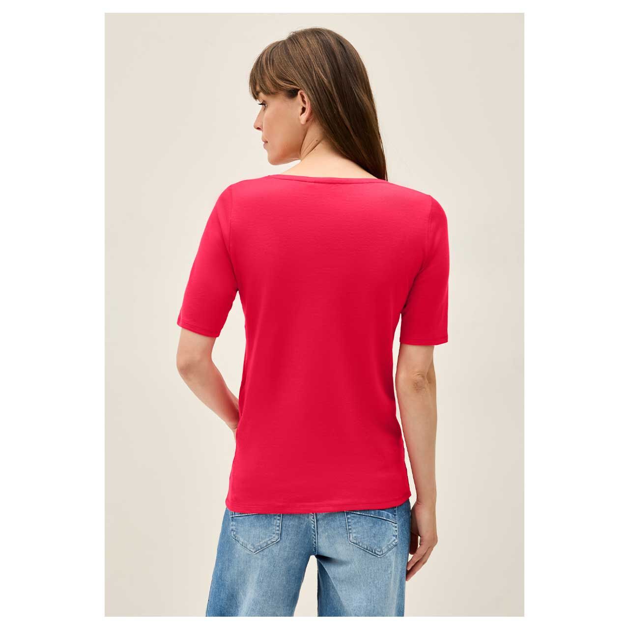 Damen T-Shirt Lena von Cecil in Rot, Rückansicht am Modell