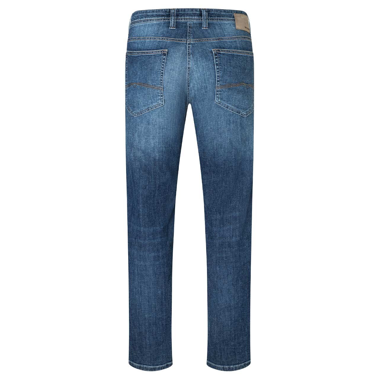 Stretch Herrenjeans Ben von MAC in Dunkelblau verwaschen, Rückansicht