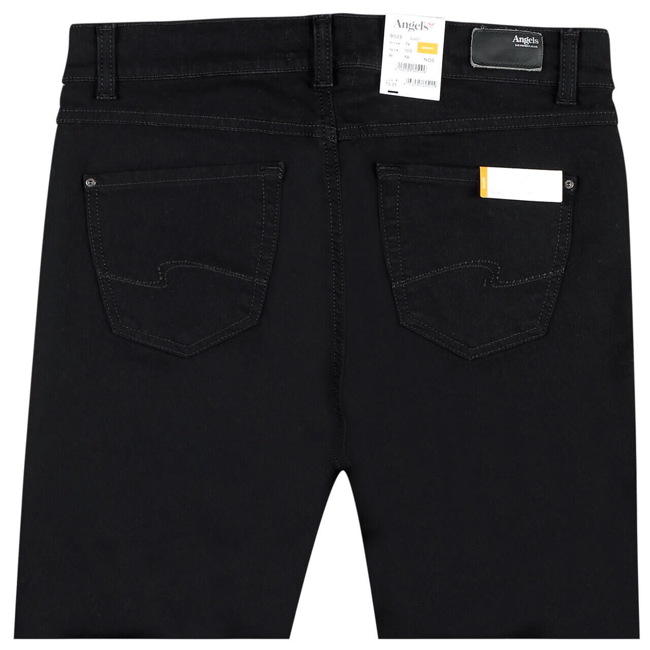 angels-jeans-luci-black-black-100-hinten Damenjeans Luci von Angels in Tiefschwarz, detaillierte Rückansicht